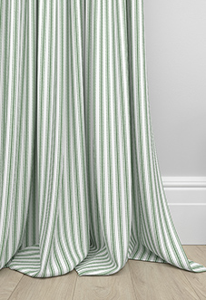 Lace Stripes, Emerald - Made to Measure Curtains